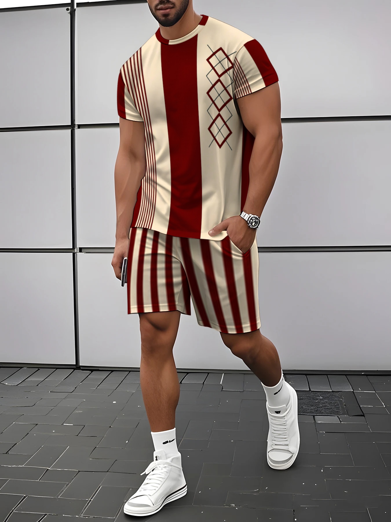 Street Fashion For 2026 - 2026 Summer New Men's Short-Sleeved Shorts