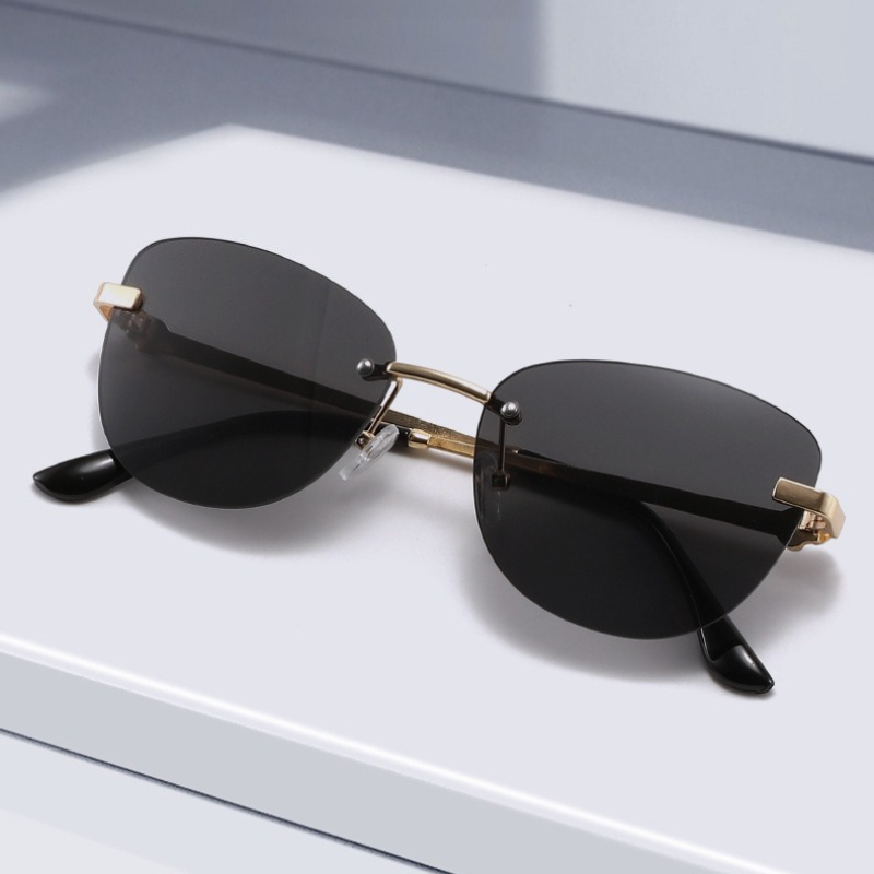 2026 New Vintage Retro Rimless - đánh giá và giá Street Fashion Photoshoot