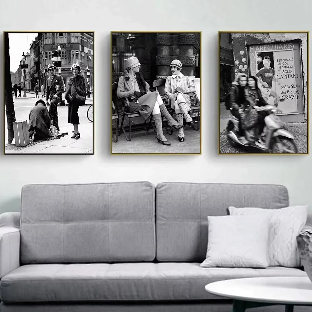 Fashion Black And White Vintag - đánh giá và giá Street Fashion Poster