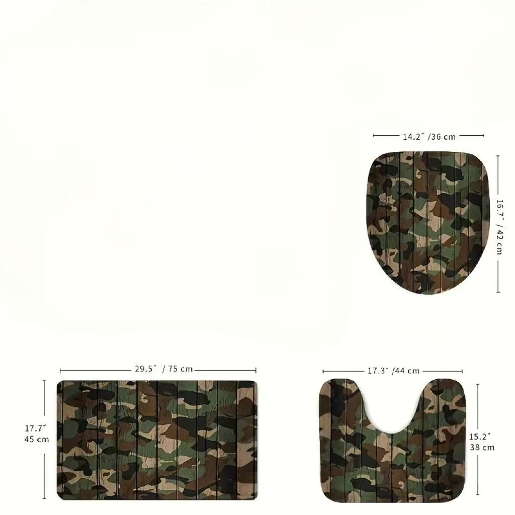 Camouflage Wood Grain Bathroom - đánh giá và giá Camo Pattern Set
