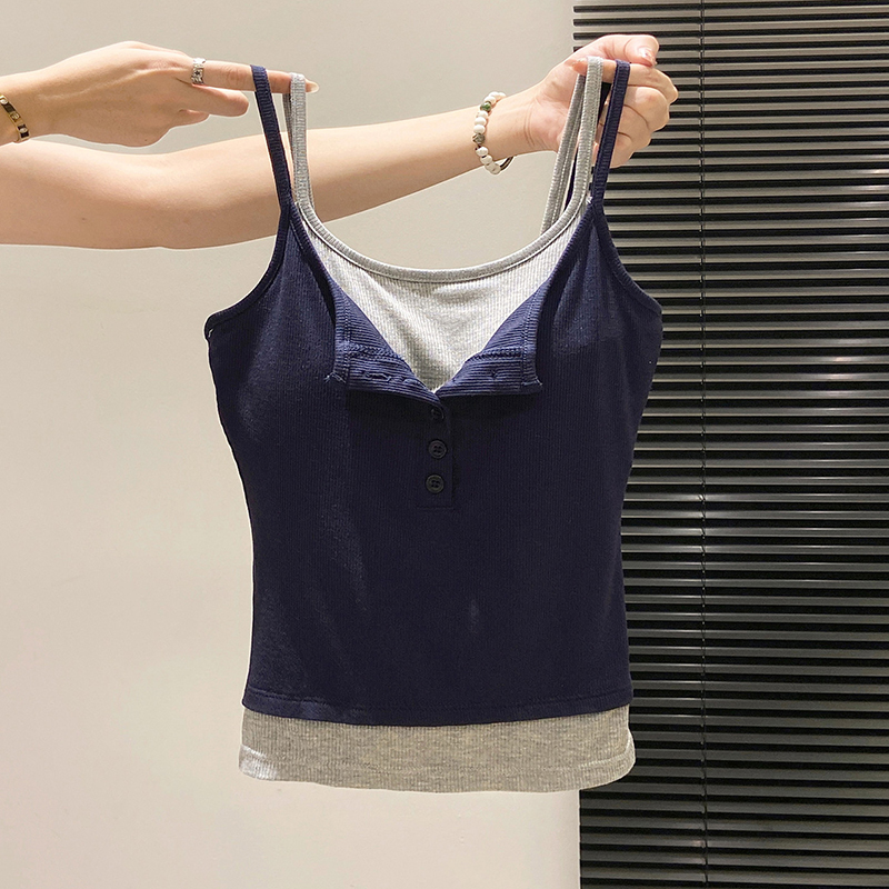 Fashion Fake Two Piece Camisol - đánh giá và giá Street Fashion Korean Girl