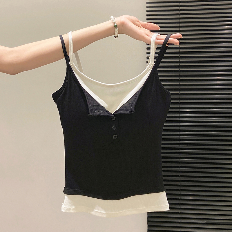 Fashion Fake Two Piece Camisol - đánh giá và giá Street Fashion Korean Girl
