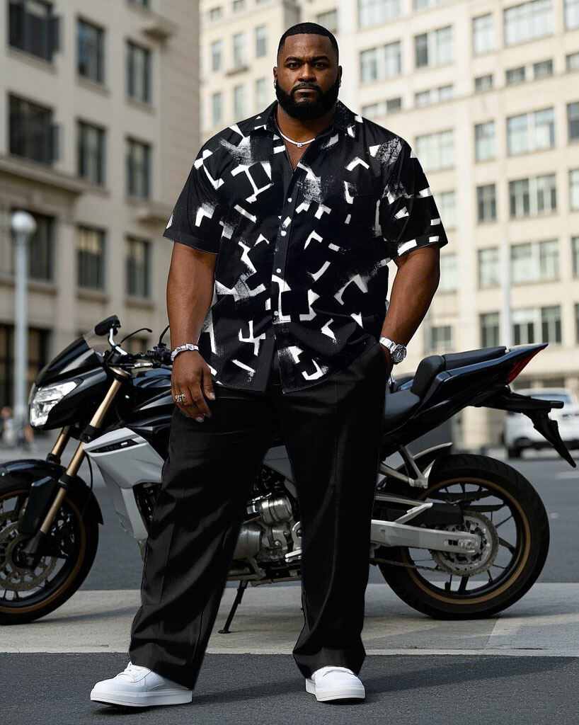 S-9XL Plus Size Men's Geometri - đánh giá và giá Camo Pattern Set