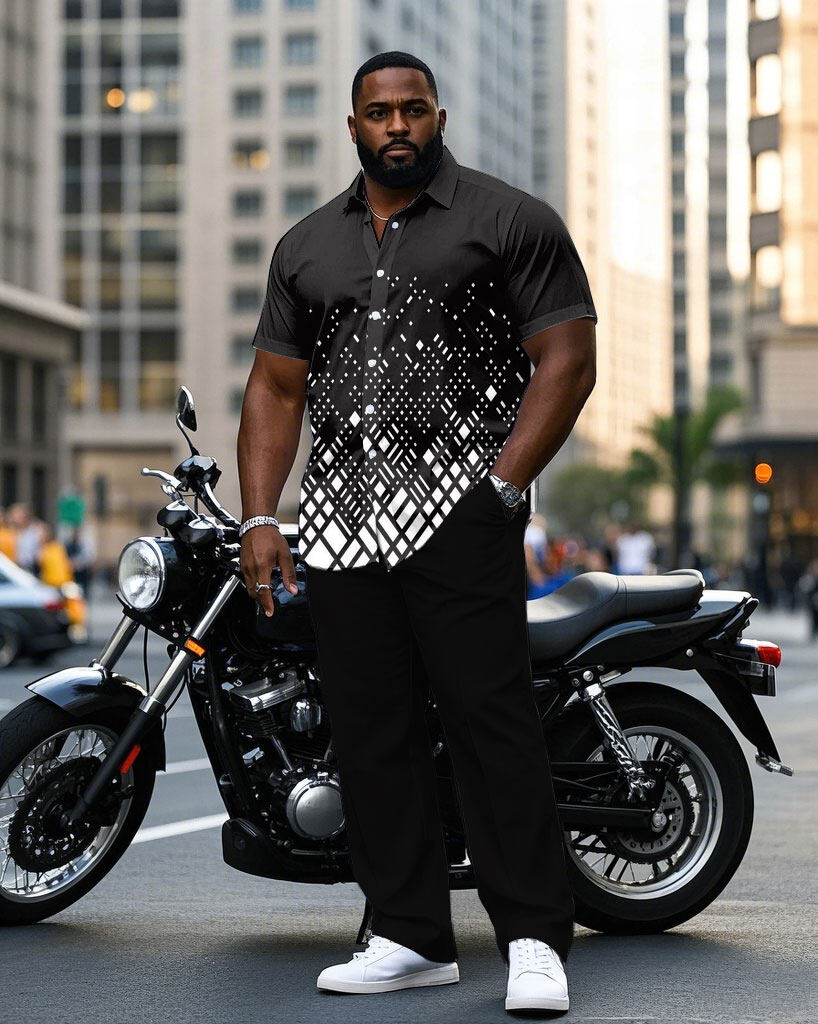 S-9XL Plus Size Men's Geometri - đánh giá và giá Camo Pattern Set