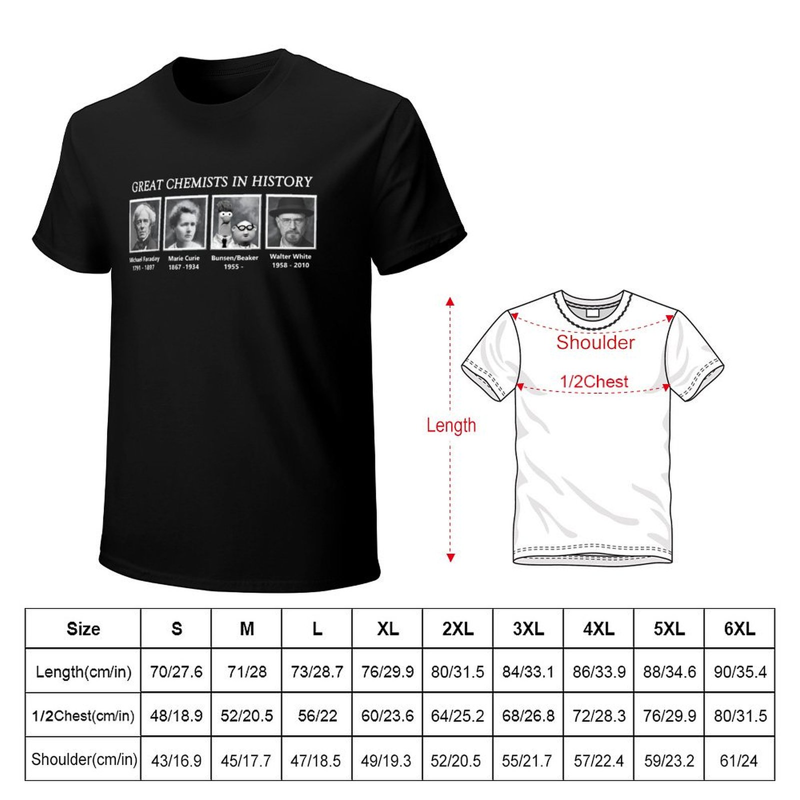 Great Chemists In History T-Sh - đánh giá và giá Street Fashion History