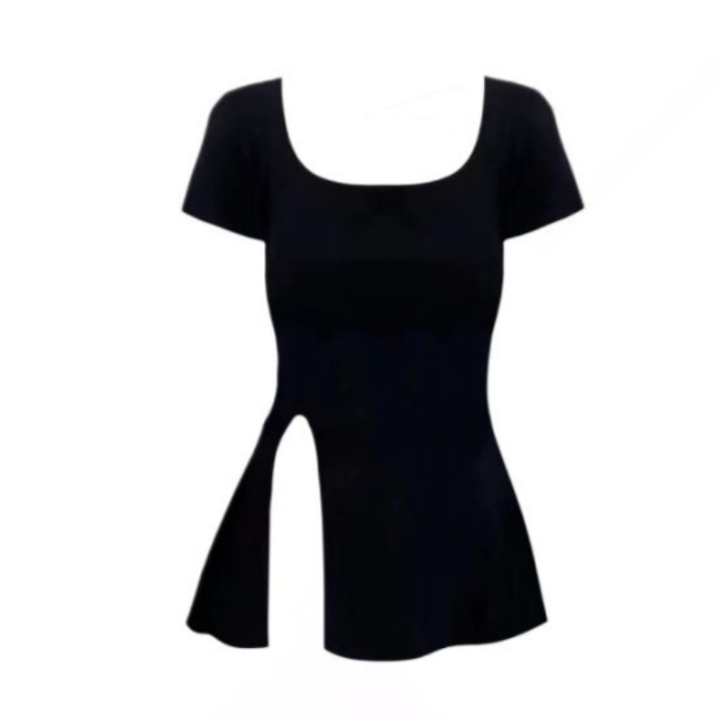 Summer T-shirts for Women Slit - đánh giá và giá Street Fashion Korean Girl