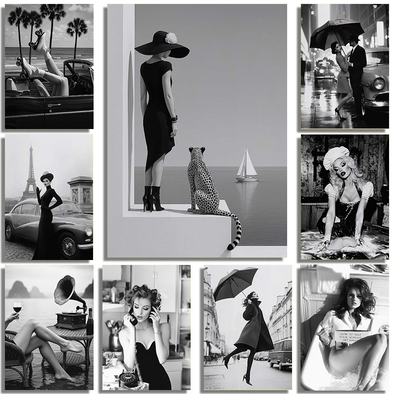 Black And White Fashion Street - đánh giá và giá Street Fashion Poster