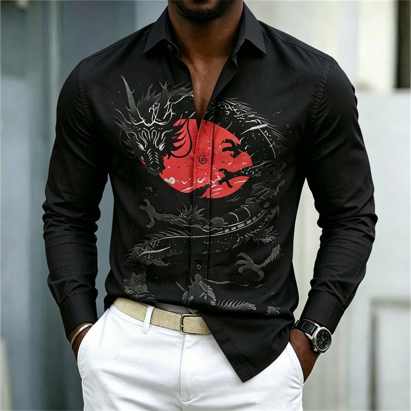 2026 New Men's Shirt White Bla - đánh giá và giá Street Fashion For 2026
