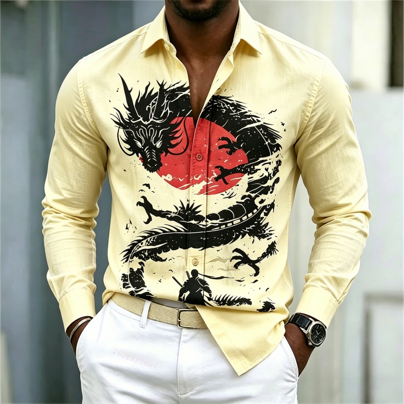 2026 New Men's Shirt White Bla - đánh giá và giá Street Fashion For 2026