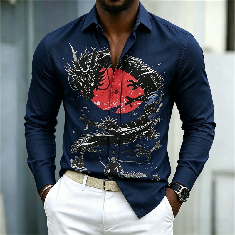 2026 New Men's Shirt White Bla - đánh giá và giá Street Fashion For 2026