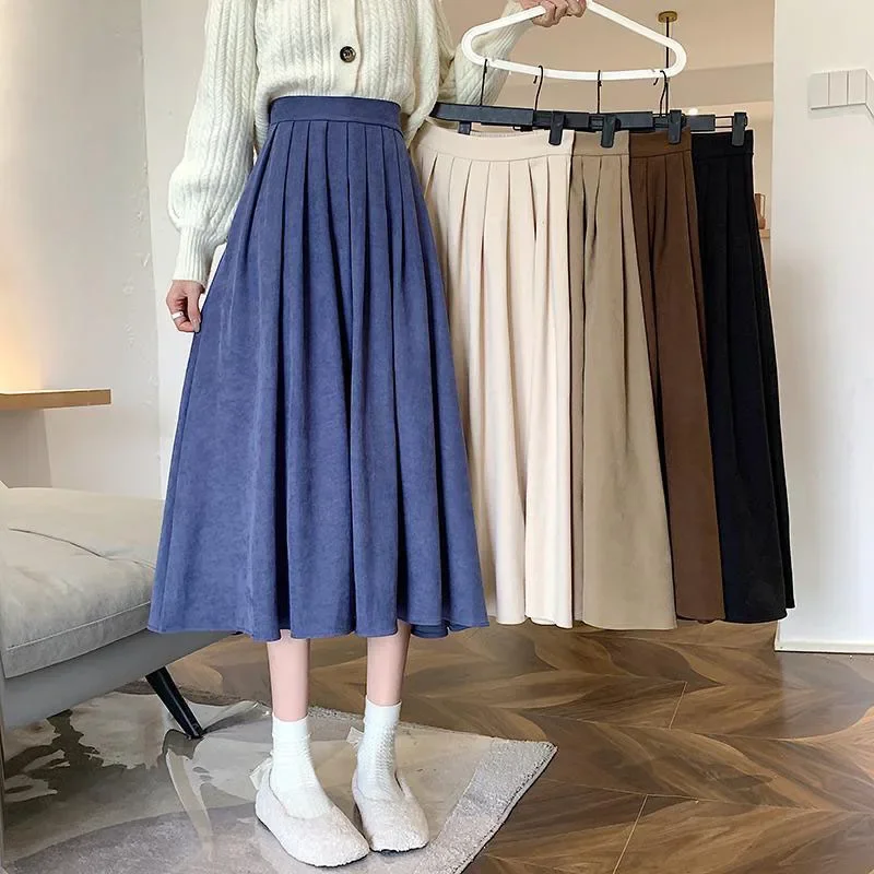 Women's Vintage Pleated Skirt  - đánh giá và giá Street Fashion Korean Girl
