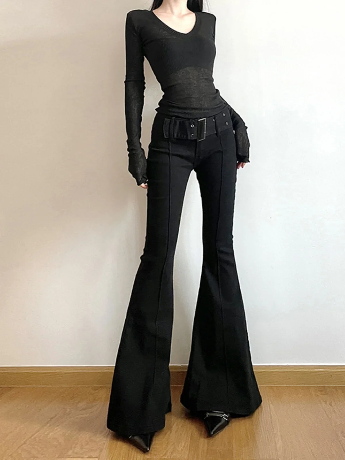 Women's Black Flared Pants Ret - đánh giá và giá Fashion Street Yoga