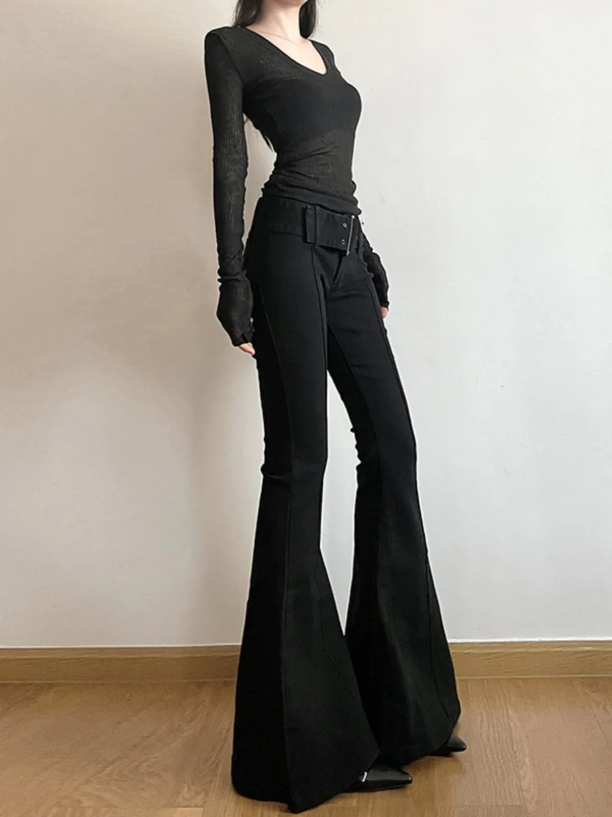 Women's Black Flared Pants Ret - đánh giá và giá Fashion Street Yoga