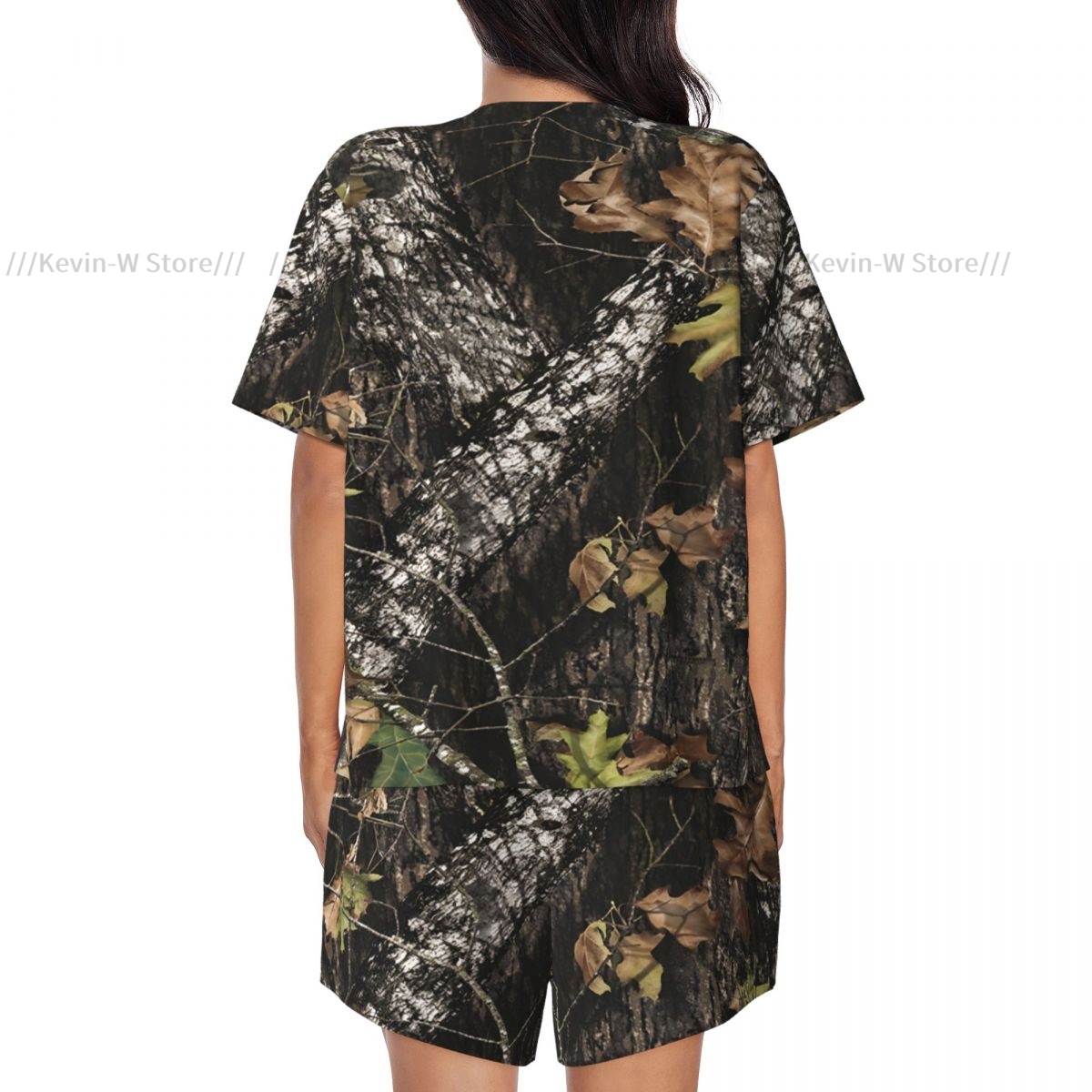 Two piece women's pajama round - đánh giá và giá Camo Pattern Set