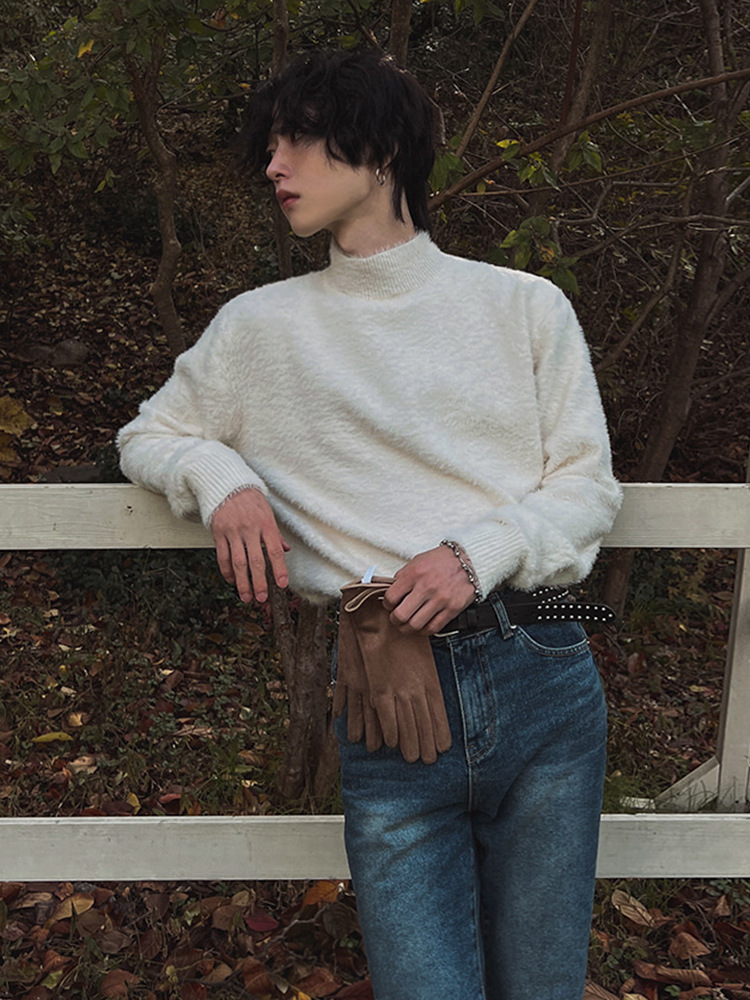 Fur Collar Pullovers Rock Mens - đánh giá và giá Street Fashion In London