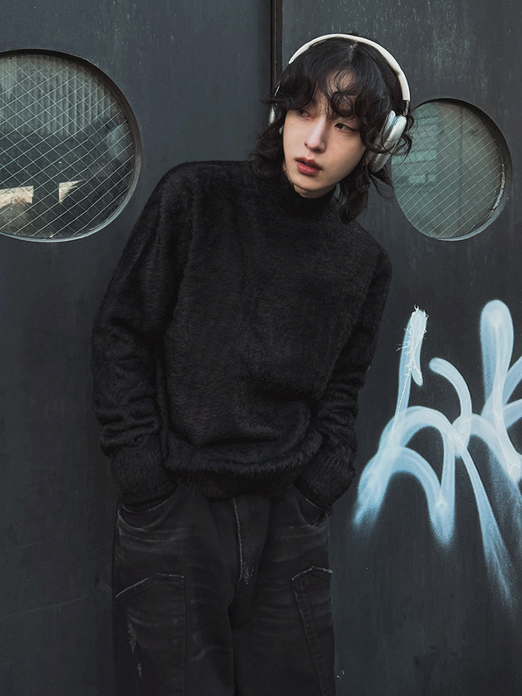 Fur Collar Pullovers Rock Mens - đánh giá và giá Street Fashion In London
