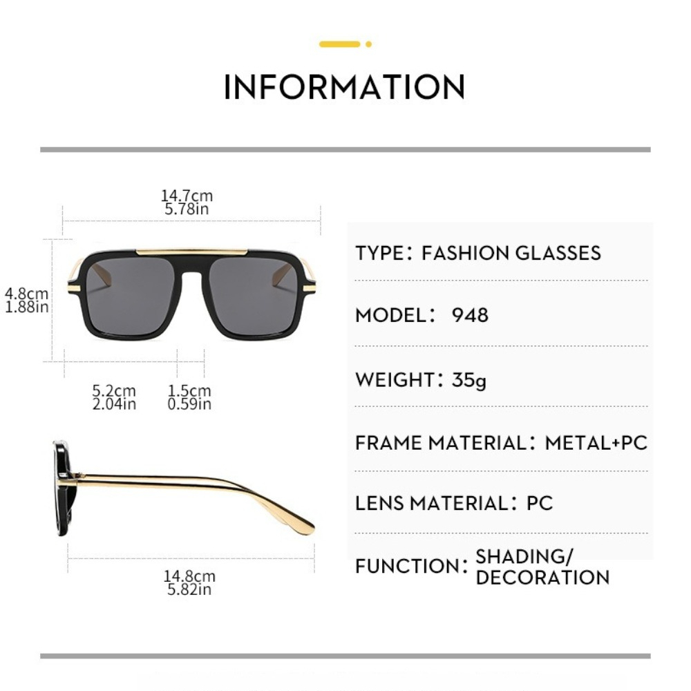 Luxury Brand Square Sunglasses - đánh giá và giá Street Fashion Photoshoot