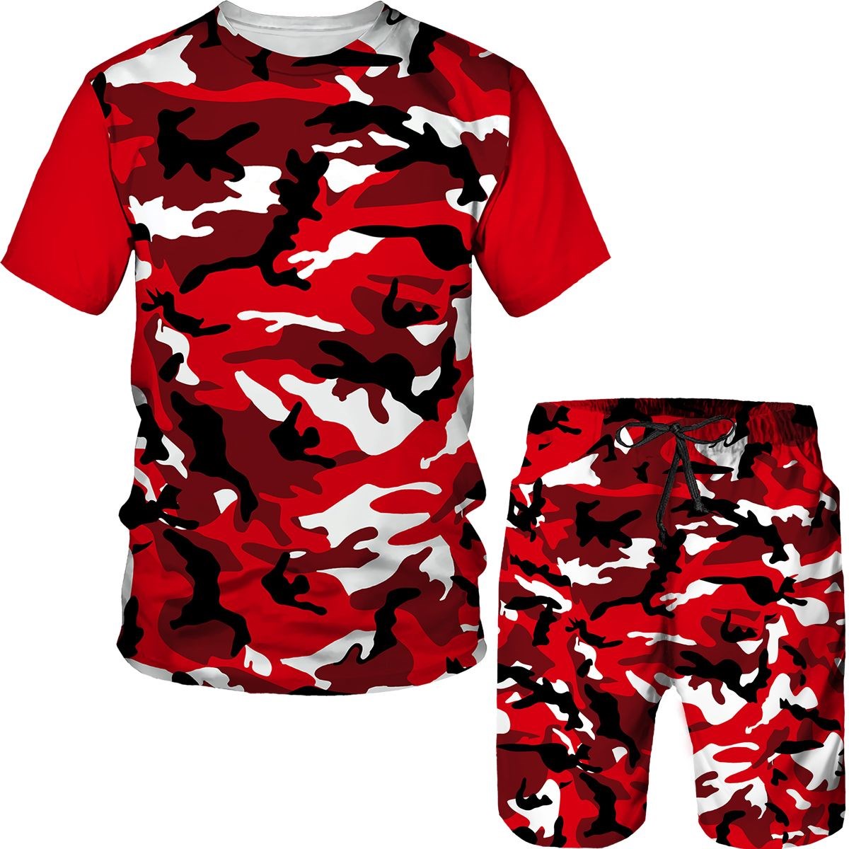 Men's Camouflage T-shirts Shor - đánh giá và giá Camo Pattern Set