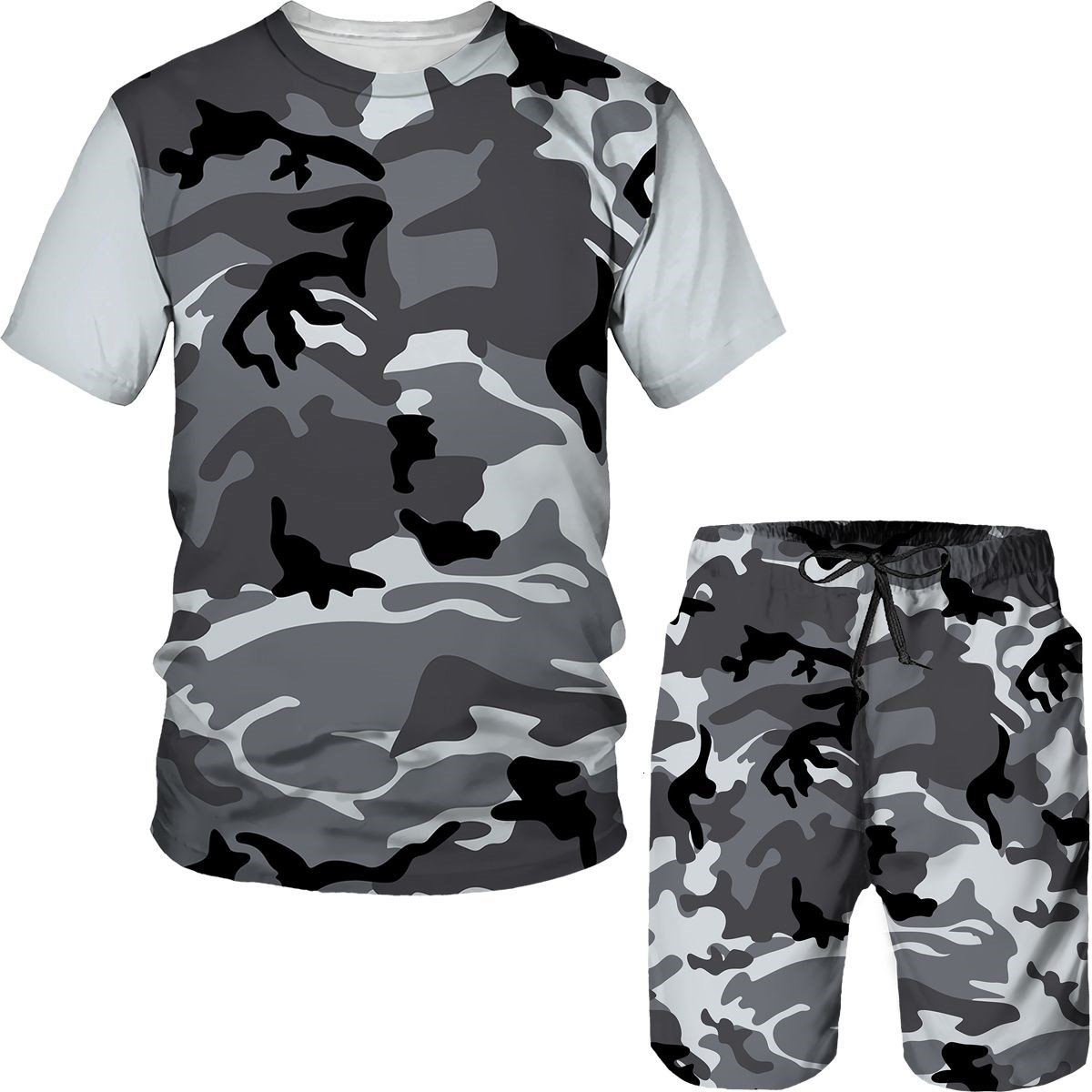 Men's Camouflage T-shirts Shor - đánh giá và giá Camo Pattern Set